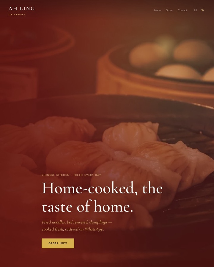 The Ah Ling demo — home cooking ordered on WhatsApp