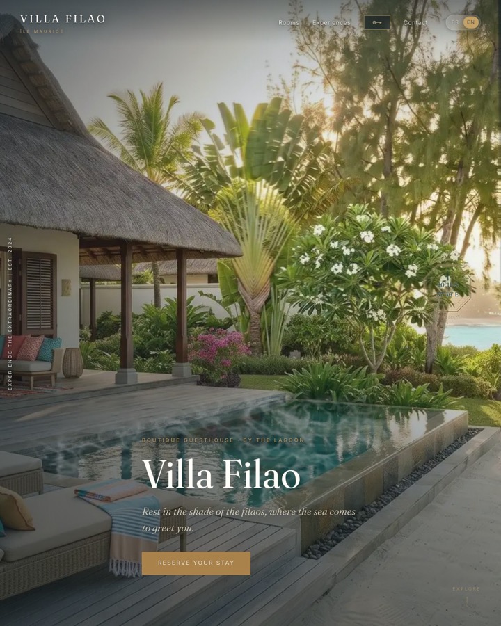 The Villa Filao demo — a guesthouse filling its own calendar
